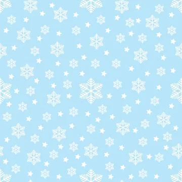Seamless pattern with snowflakes. Christmas background. Vector illustration.	 Stock Illustration