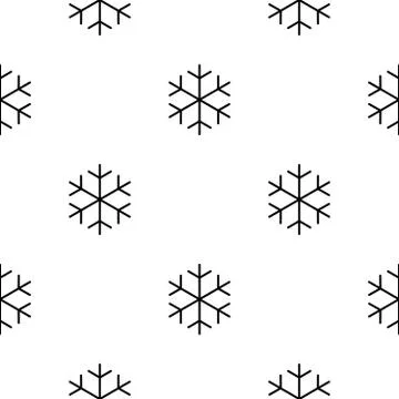 Seamless pattern of snowflakes. Christmas or winter theme vector background Stock Illustration