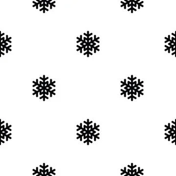 Seamless pattern of snowflakes. Christmas or winter theme vector background Stock Illustration