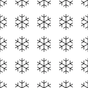 Seamless pattern of snowflakes. Christmas or winter theme vector background 스톡 일러스트