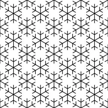 Seamless pattern of snowflakes. Christmas or winter theme vector background Stockillustratie