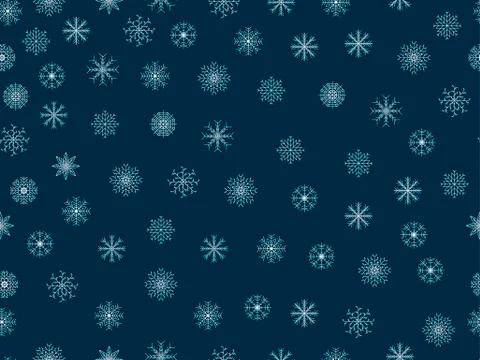 Seamless pattern with snowflakes. Christmas pattern. Vector illustration. 스톡 일러스트