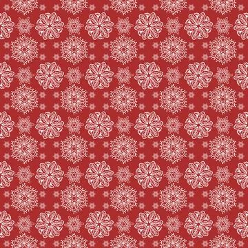 Seamless pattern with snowflakes of different shapes Stock Illustration