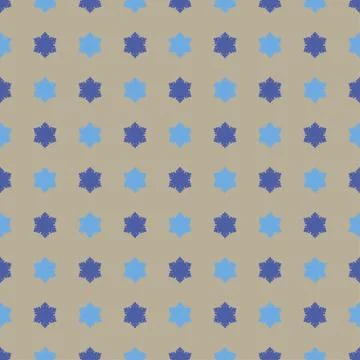 Seamless pattern with snowflakes on gray Stock Illustration