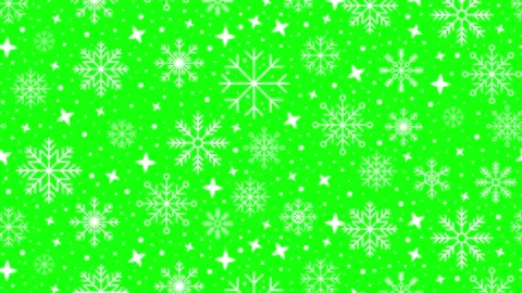 Seamless pattern with snowflakes on a green background. Winter background w.. Stock Footage 229529773