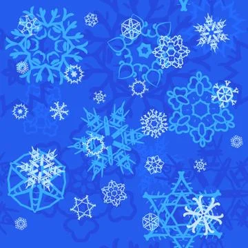 Seamless pattern with snowflakes Stock Illustration