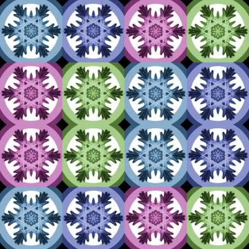 Seamless pattern with a snowflakes Stock Illustration