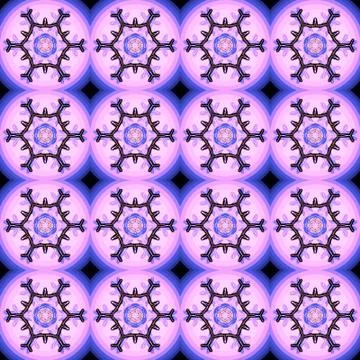 Seamless pattern with a snowflakes Stock Illustration