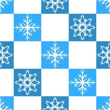 Seamless pattern Snowflakes Stock Illustration