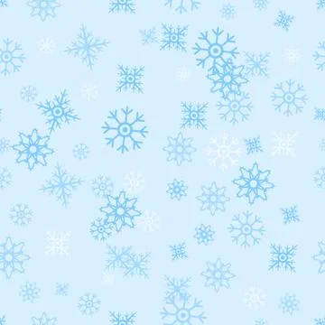 Seamless Pattern Snowflakes Stock Illustration