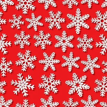 Seamless pattern with snowflakes Stock Illustration