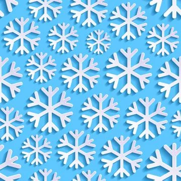 Seamless pattern with snowflakes Stock Illustration