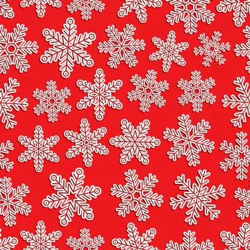 Seamless pattern with snowflakes Stock Illustration