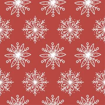Seamless pattern with snowflakes Stock Illustration
