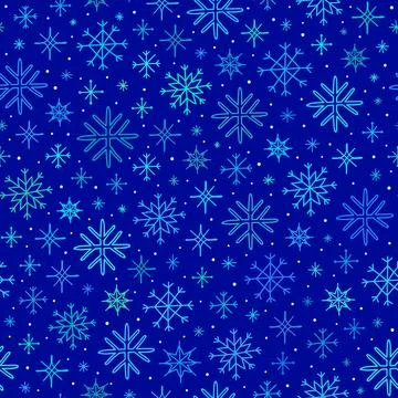 Seamless pattern with snowflakes. Stock Illustration