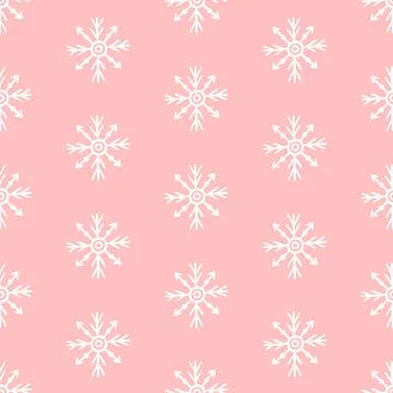 Seamless pattern with snowflakes Stock Illustration