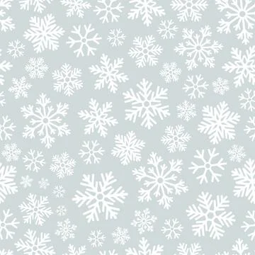 Seamless pattern with snowflakes. Stock Illustration