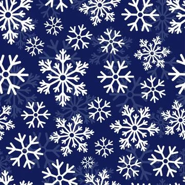 Seamless pattern with snowflakes. Stock Illustration