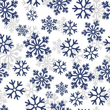 Seamless pattern with snowflakes. Stock Illustration