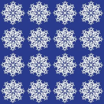 Seamless pattern with snowflakes. Stock Illustration