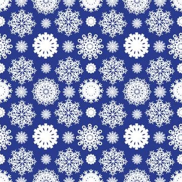 Seamless pattern with snowflakes. Stock Illustration