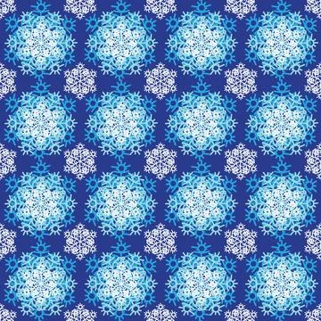 Seamless pattern with snowflakes. Stock Illustration