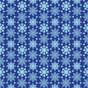Seamless pattern with snowflakes. Illustrazione stock