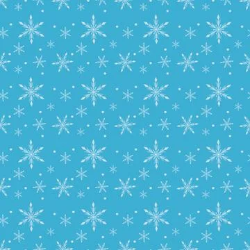 Seamless pattern with snowflakes Stock Illustration