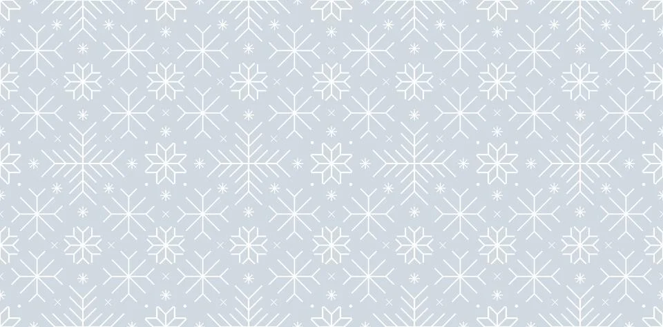 Seamless pattern of snowflakes Stock Illustration