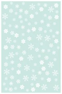 Seamless pattern with snowflakes on a sky blue background. Stock Illustration