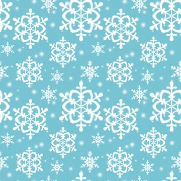 Seamless pattern with snowflakes. Vector background. Stock Illustration