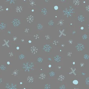 Seamless pattern with snowflakes. Vector. Stock Illustration