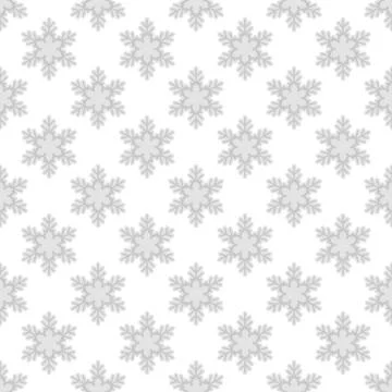 Seamless pattern with snowflakes on white background Stock Illustration