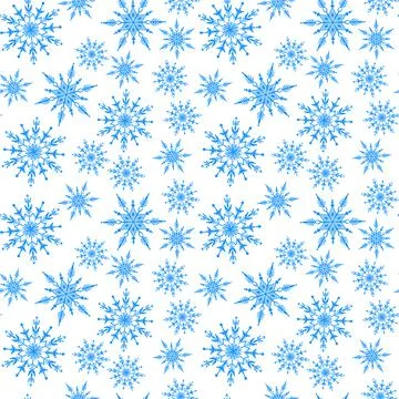 Seamless pattern of snowflakes on a white background Stock-Illustration