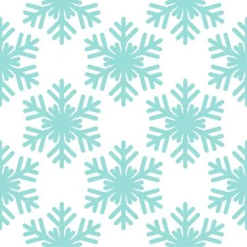 Seamless pattern with snowflakes on white Stock Illustration