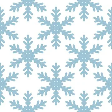 Seamless pattern with snowflakes on white Stock Illustration