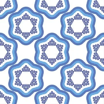 Seamless pattern with snowflakes on white Stock Illustration