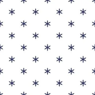 Seamless pattern with snowflakes on white Stock Illustration
