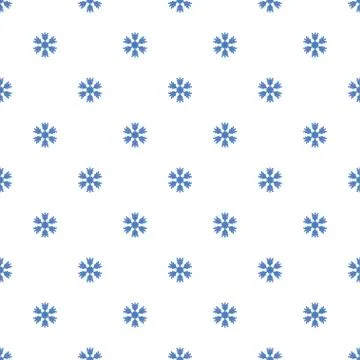 Seamless pattern with snowflakes on white Stock Illustration