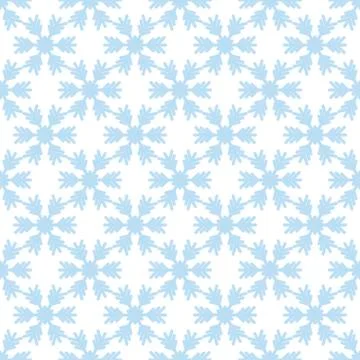 Seamless pattern with snowflakes on white Stock Illustration