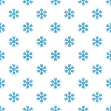 Seamless pattern with snowflakes on white Stock Illustration