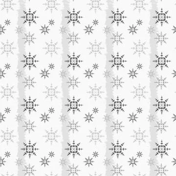 Seamless pattern of snowflakes on a whrite background eps 10 Stock Illustration