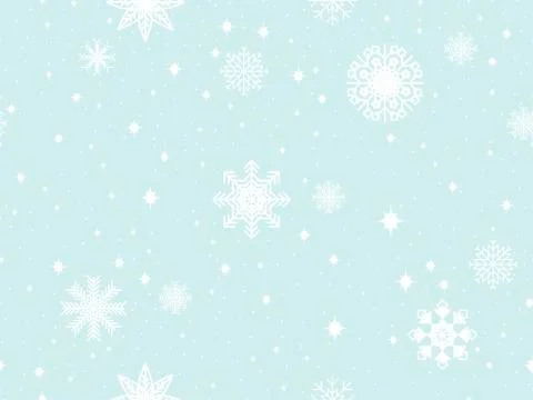 Seamless pattern with snowflakes. Winter abstract background. Bokeh effect. V Stock-Illustration