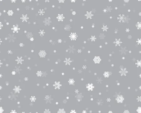 Seamless pattern of snowflakese Stock Illustration