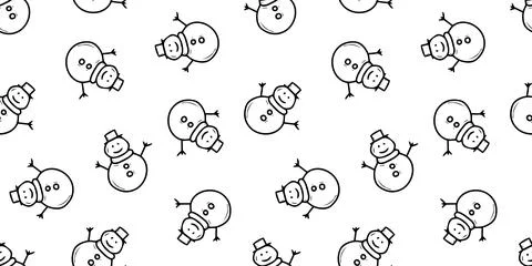 Seamless pattern with snowmen. Beautiful New Year's pattern. Pattern for pack Illustrazione stock