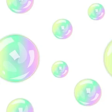 Seamless pattern with soap bubbles Illustrazione stock