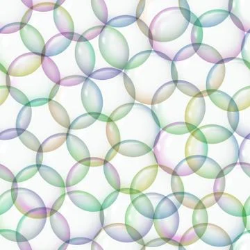 Seamless pattern with soap bubbles. Stockillustratie