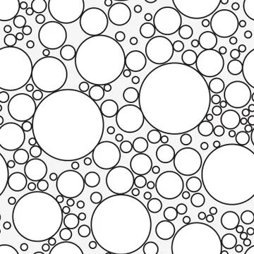 Seamless pattern with soap bubbles isolated on white background. Stockillustratie