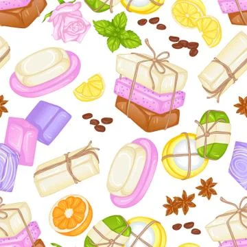 Seamless pattern with soap Stock Illustration