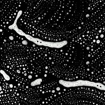 Seamless pattern of soap wash sponge stains on black Stock Illustration